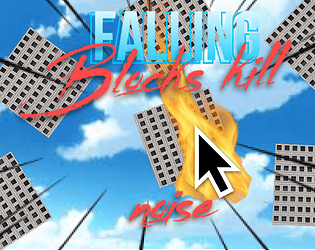 Falling blocks kill noise poster