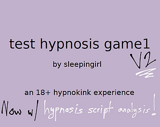 test hypnosis game1 + Hypnosis Script Analysis poster