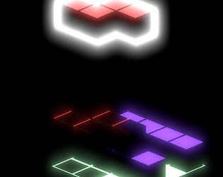 3D Neon Tetris poster