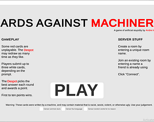 Cards Against Machinery poster
