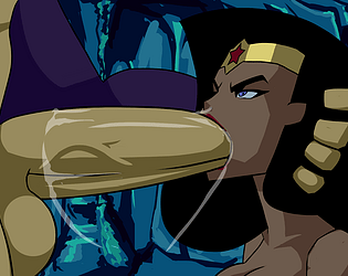 Wonder Woman Throat-Fucked poster