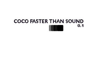 Coco: faster than sound (0.1) poster