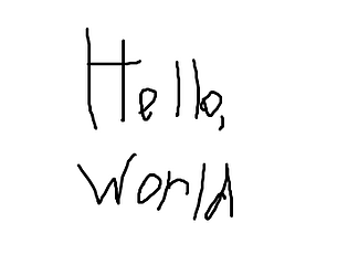 Print Hello World poster