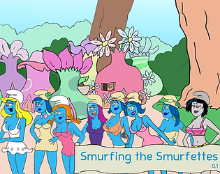 Smurfing the smurfettes poster