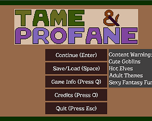 Tame and Profane poster