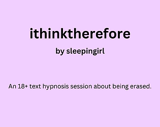 ithinktherefore - text hypnosis session poster